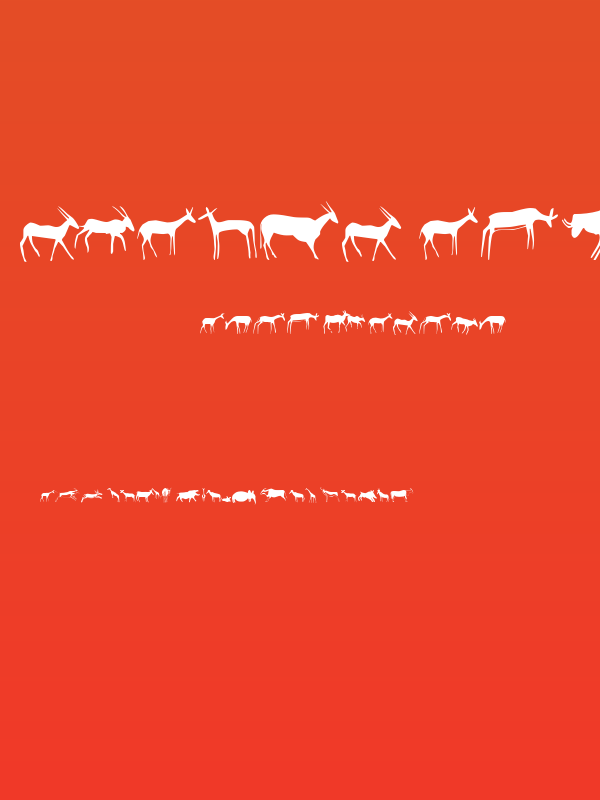 Afrika RockArt F Animals1 Regular Poster