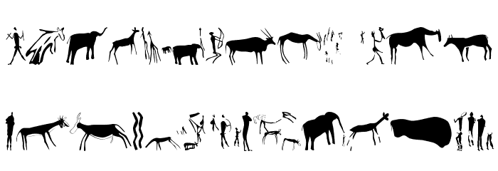 Afrika RockArt N Cberg2 Font LOWERCASE