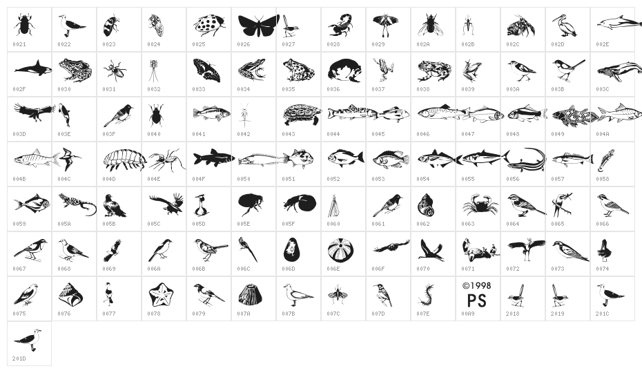 Afrika Safari F Gogga Character Map