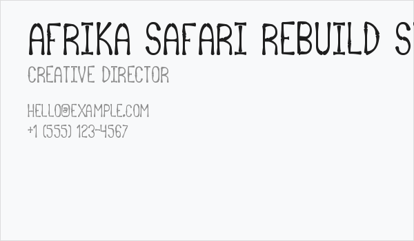 Afrika Safari Rebuild St Business Card