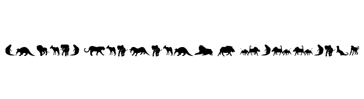 Afrika Wildlife B Mammals2 Font
