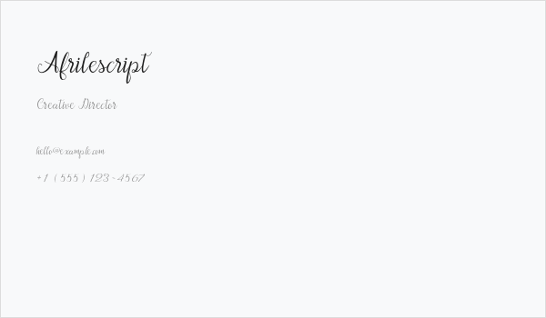 Afrilescript Business Card