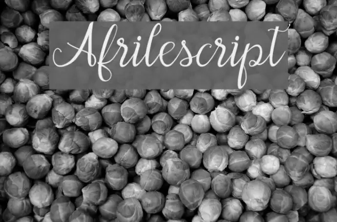 Afrilescript Font examples