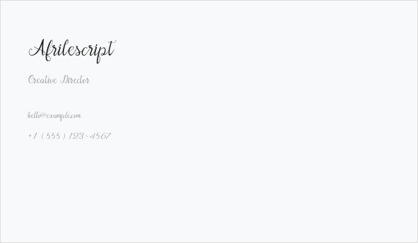 Afrilescript Business Card