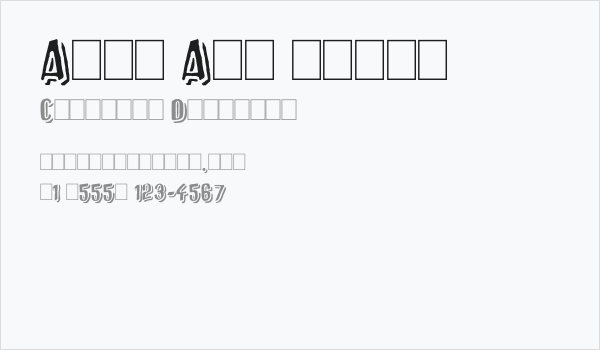 Afro Add plain Business Card