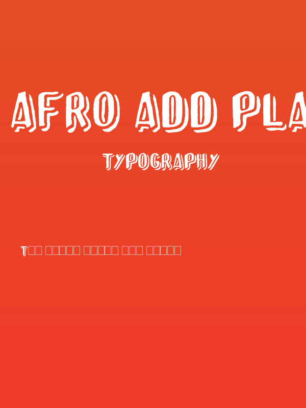 Afro Add plain Poster