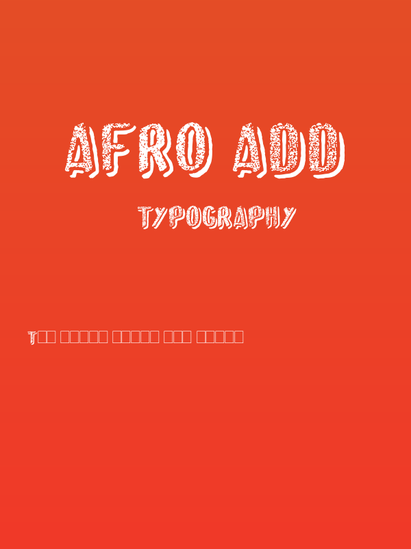 Afro Add Poster