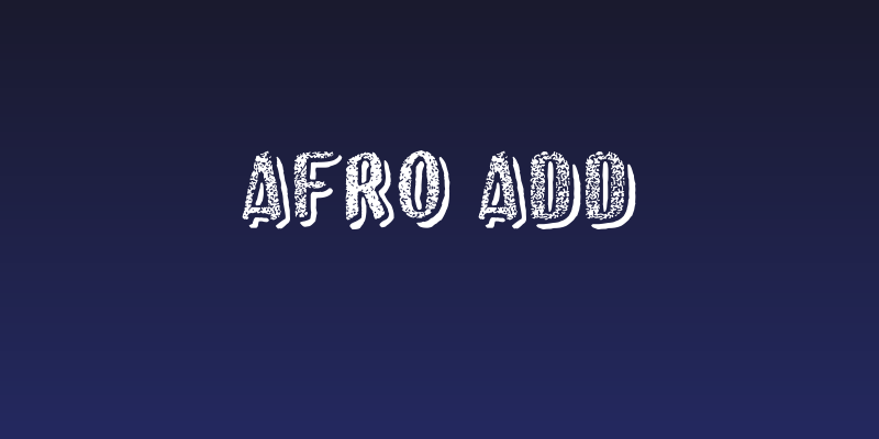 Afro Add Social Header