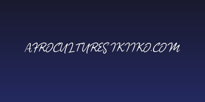 Afrocultures ikiiko.com Social Header