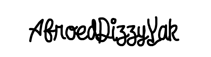 Afroed Dizzy Yak Font