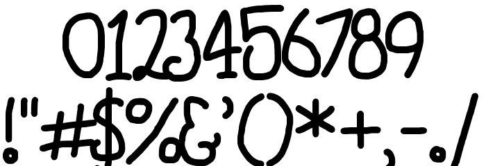 Afroed Dizzy Yak Font OTHER CHARS