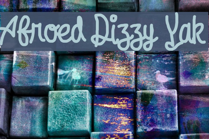 Afroed Dizzy Yak Font examples
