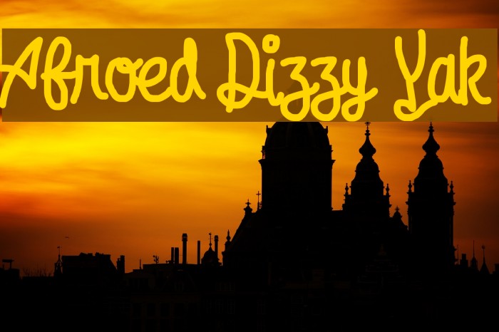 Afroed Dizzy Yak Font examples