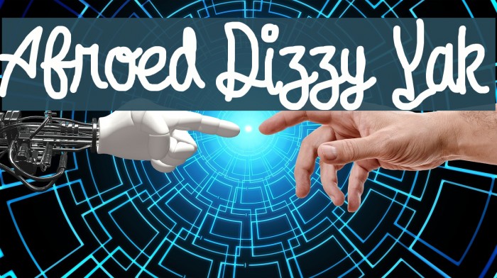 Afroed Dizzy Yak Font examples