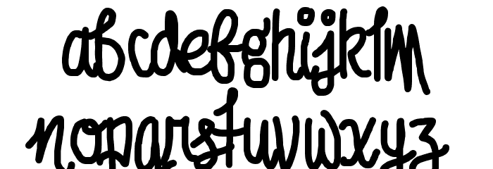Afroed Dizzy Yak Font LOWERCASE