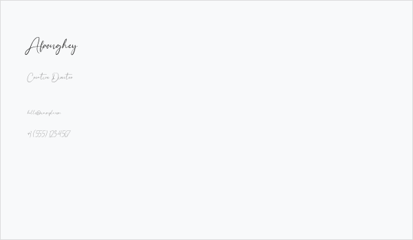 Afronghey Business Card