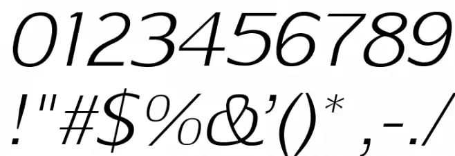 Aftasans-Italic Font OTHER CHARS