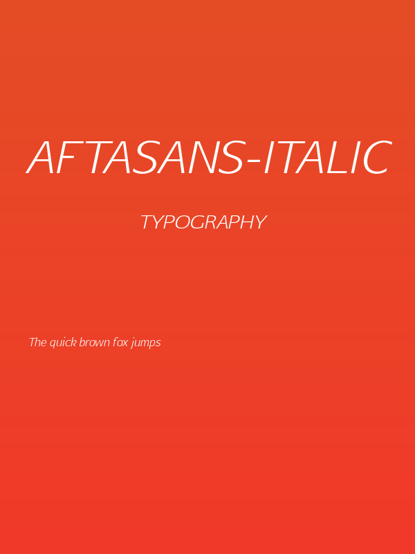 Aftasans-Italic Poster