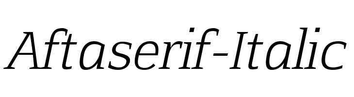 Aftaserif-Italic Шрифта