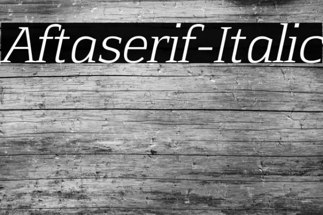 Aftaserif-Italic Fuentes examples