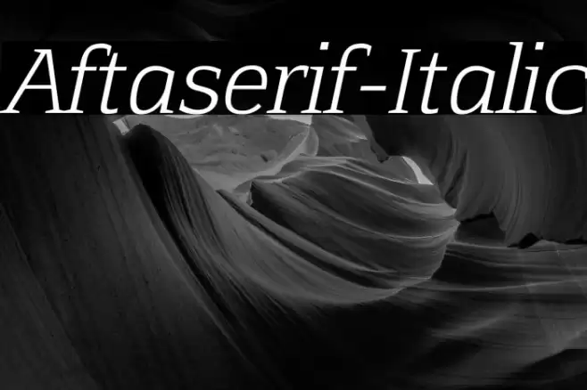 Aftaserif-Italic Fuentes examples