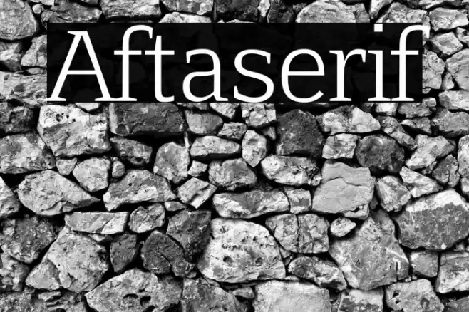 Aftaserif Polices examples