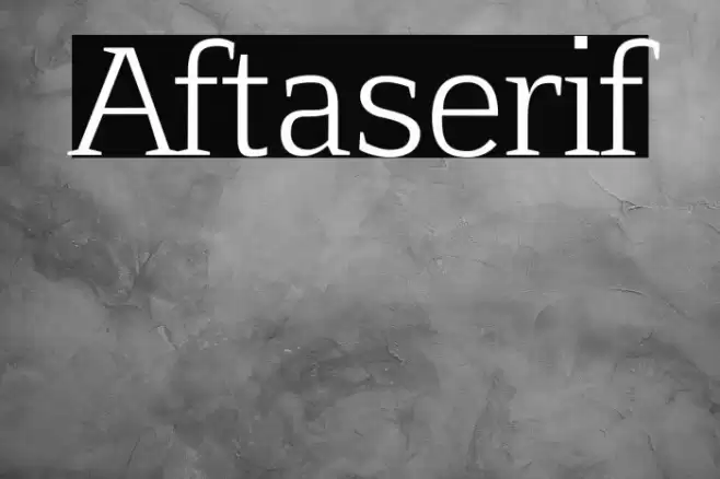 Aftaserif Polices examples