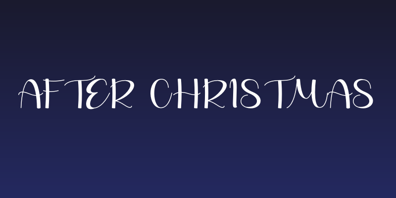 After Christmas Social Header
