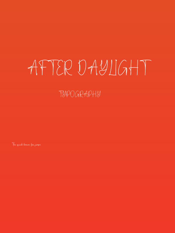 After Daylight Poster