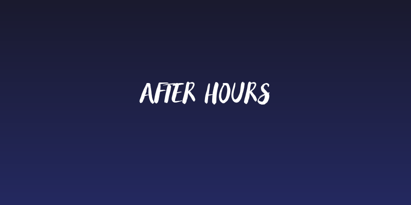 After Hours Social Header