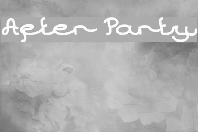 After Party फ़ॉन्ट examples