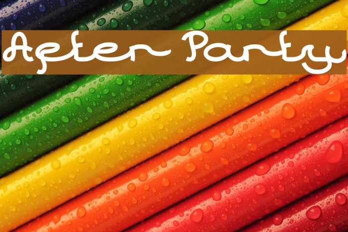 After Party Font examples