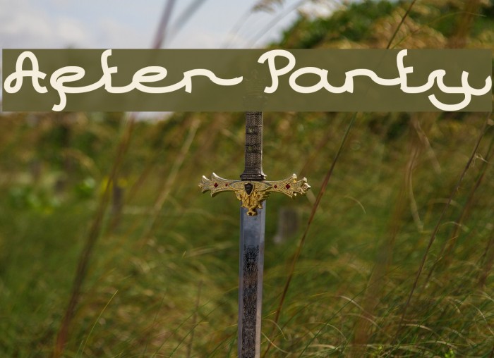 After Party Font examples