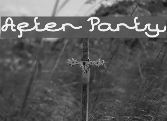 After Party फ़ॉन्ट examples