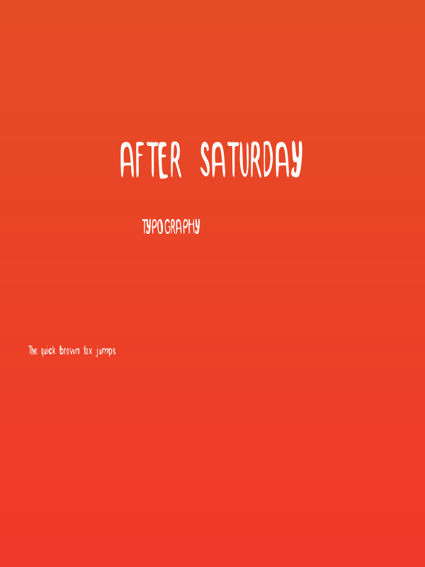 After Saturday Poster