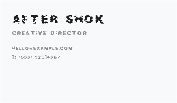 After Shok Business Card
