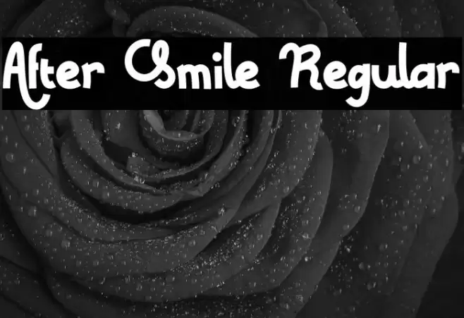 After Smile Regular Font examples