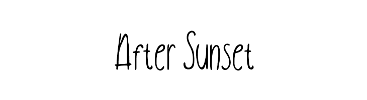 After Sunset  Descarca Fonturi Gratis