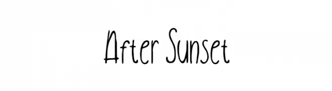 After Sunset  免费字体下载