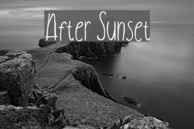 After Sunset Font examples