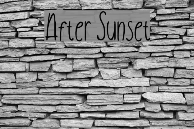 After Sunset Font examples