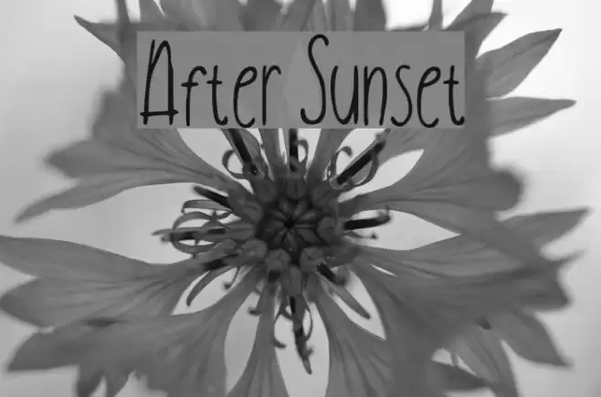 After Sunset Font examples