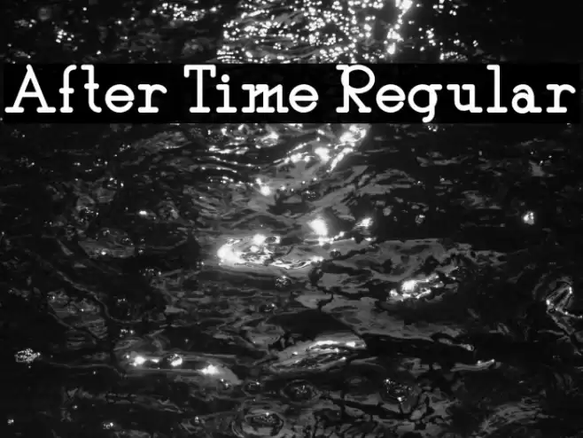 After Time Regular Font examples