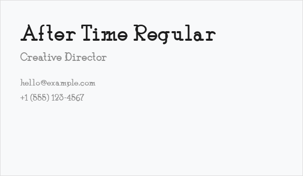 After Time Regular Business Card