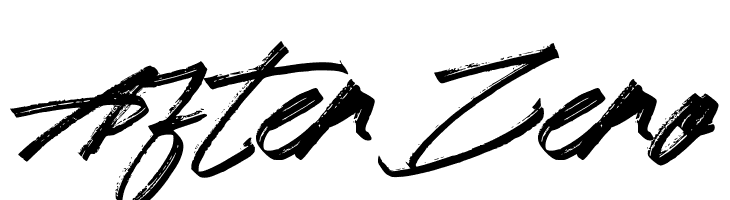 After Zero  Frei Schriftart Herunterladen