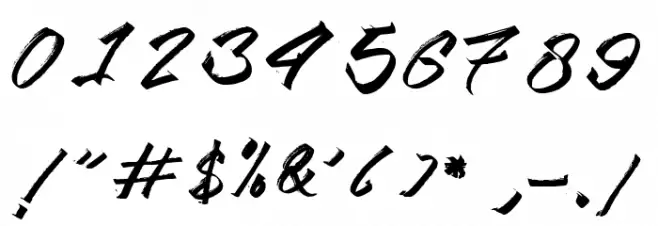 After Zero Font OTHER CHARS