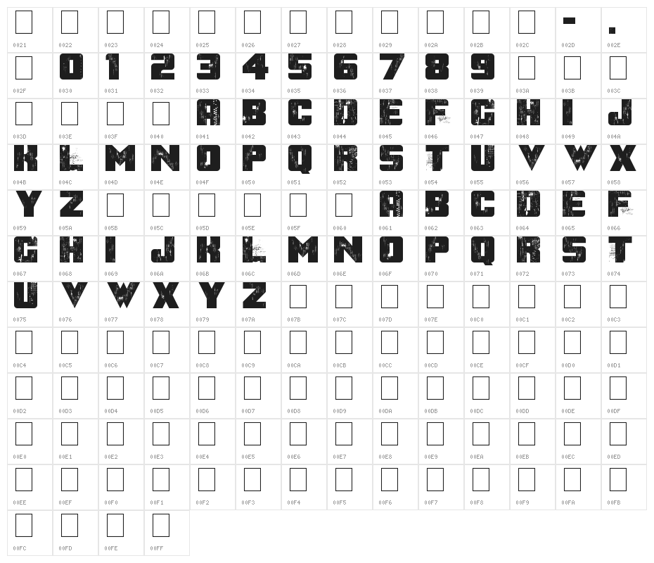 After the Goldrush(RUS BY LYAJK Character Map