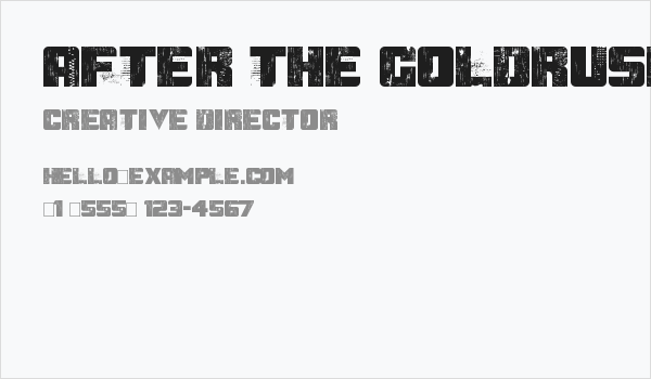 After the Goldrush(RUS BY LYAJK Business Card