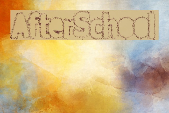 AfterSchool Font examples