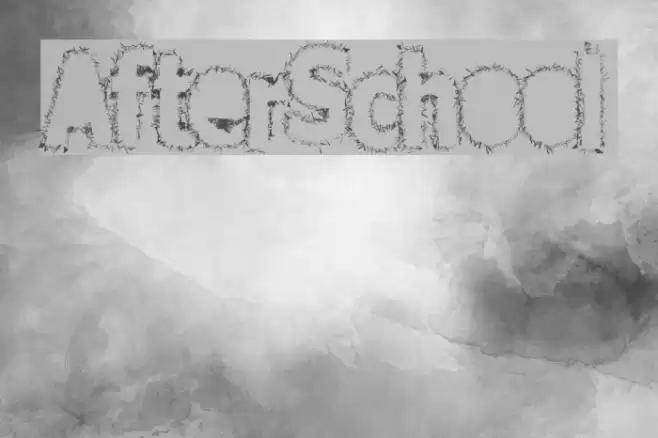 AfterSchool Font examples
